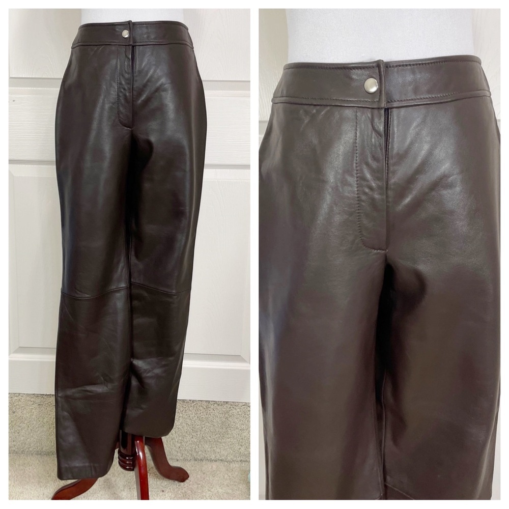 Leather! Classiques Entier brown leather pants